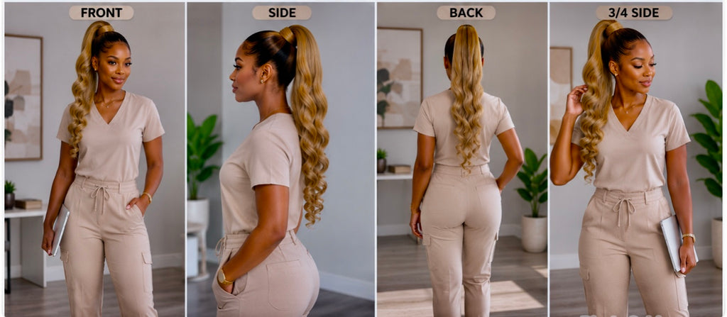 Bleach Blonde Ponytail